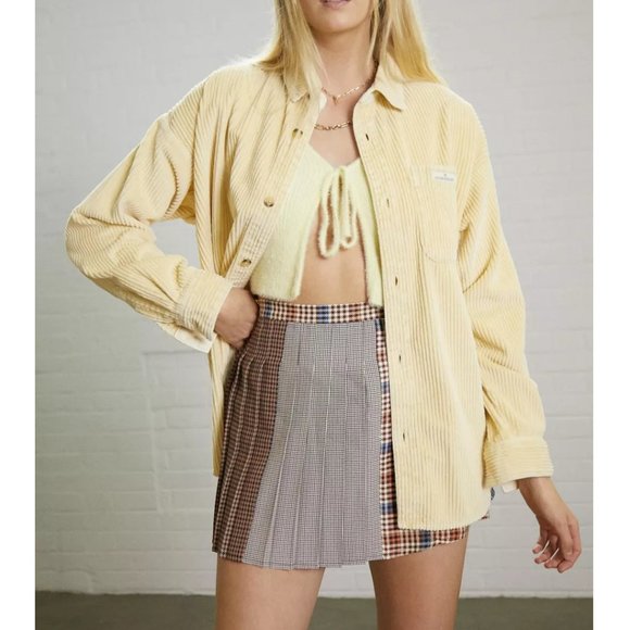 BDG Jackets & Blazers - BDG Yellow Jumbo Corduroy Shirt Jacket